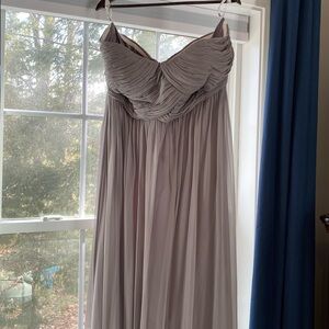 Slate Grey Donna Morgan Bridesmaid Dress. Size 22W withh cups sewn in.